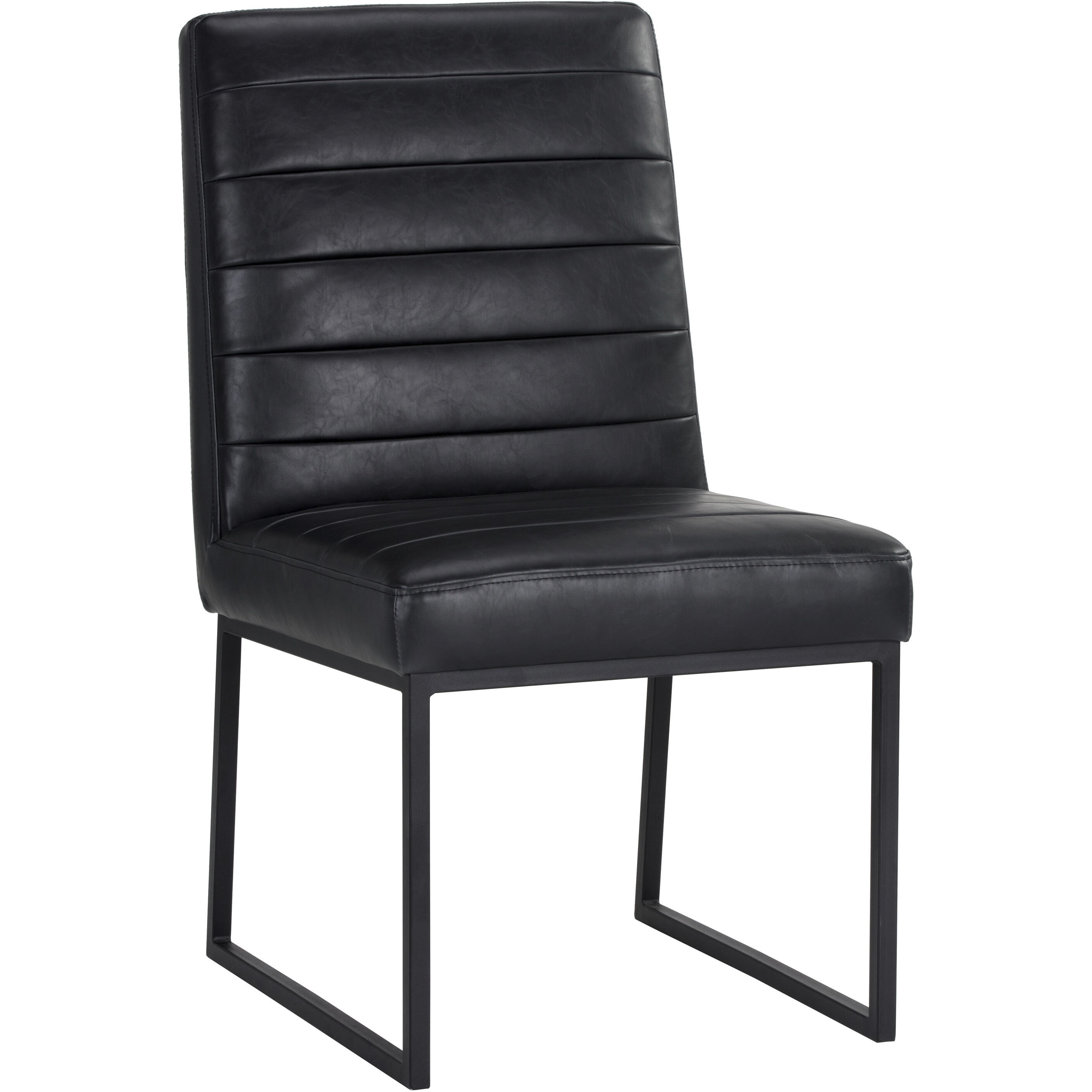 Spyros Coal Black Dining Chair, Set Of 2
